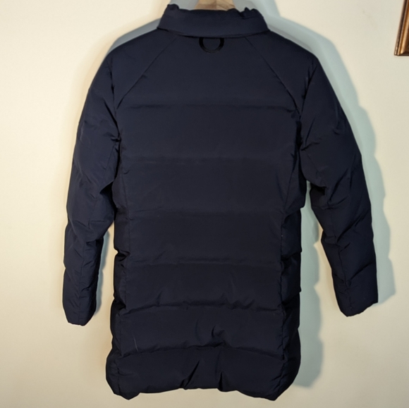 Navy Blue Downfill Parka Jacket - Picture 2 of 4